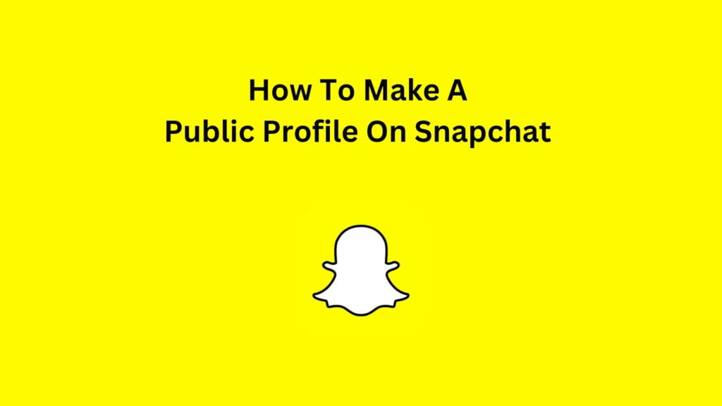How To Make A Public Profile On Snapchat