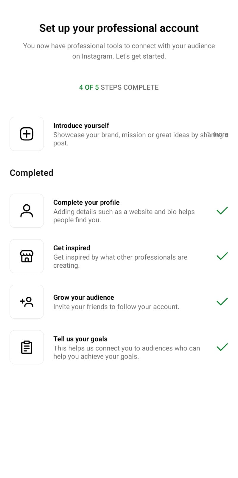 Setup business account 