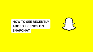 How To See Recently Added Friends on Snapchat